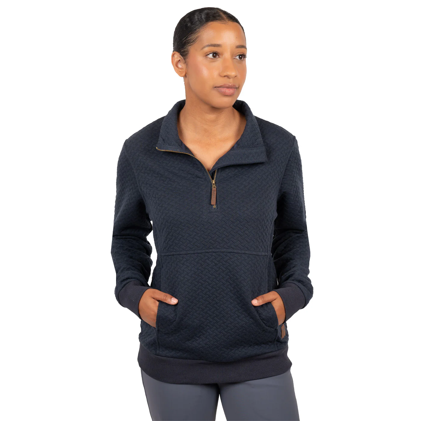 Aerion Adelia Quarter Zip Quilt Sweatshirt
