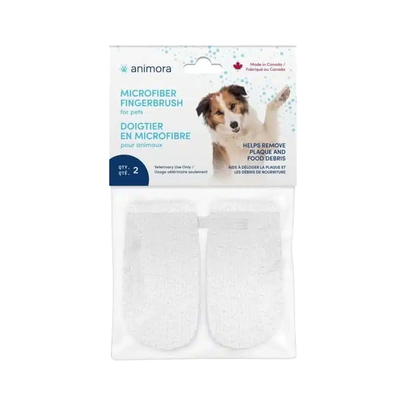 Animora Microfiber Pet Fingerbrush - 2 Pack