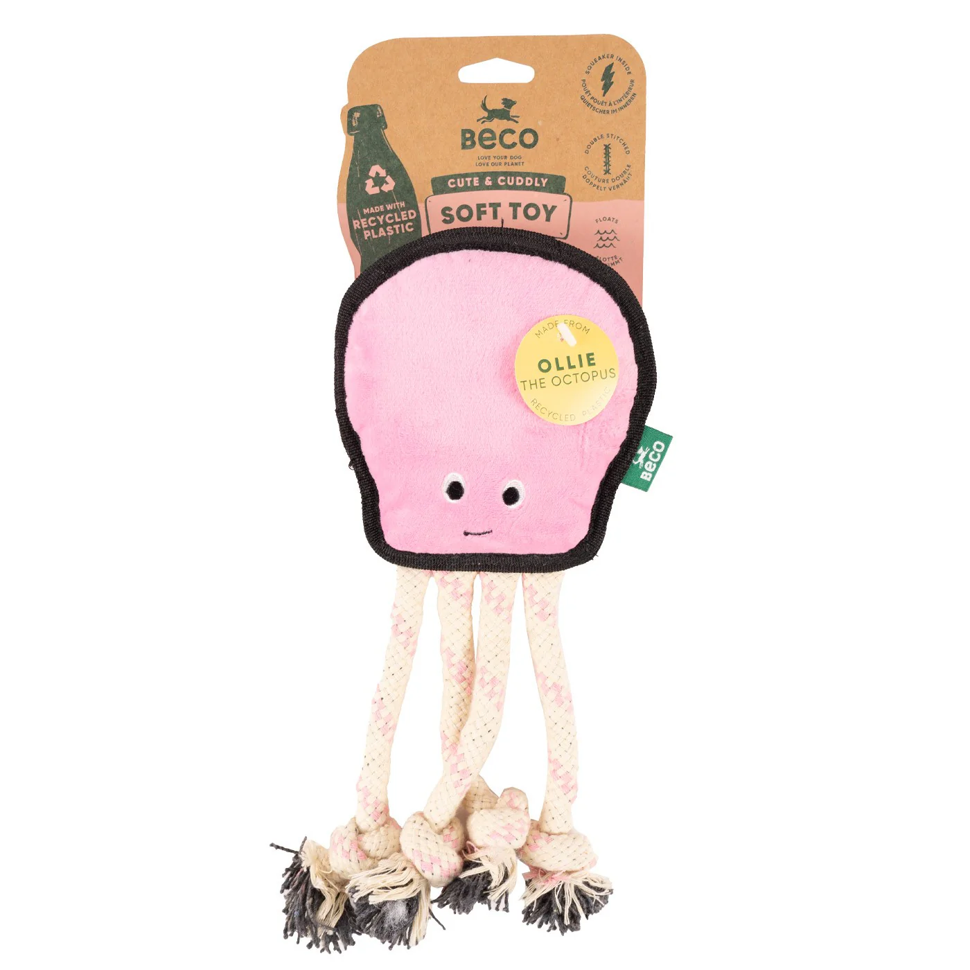 Beco Rough Tough Octopus Dog Toy - Image 3