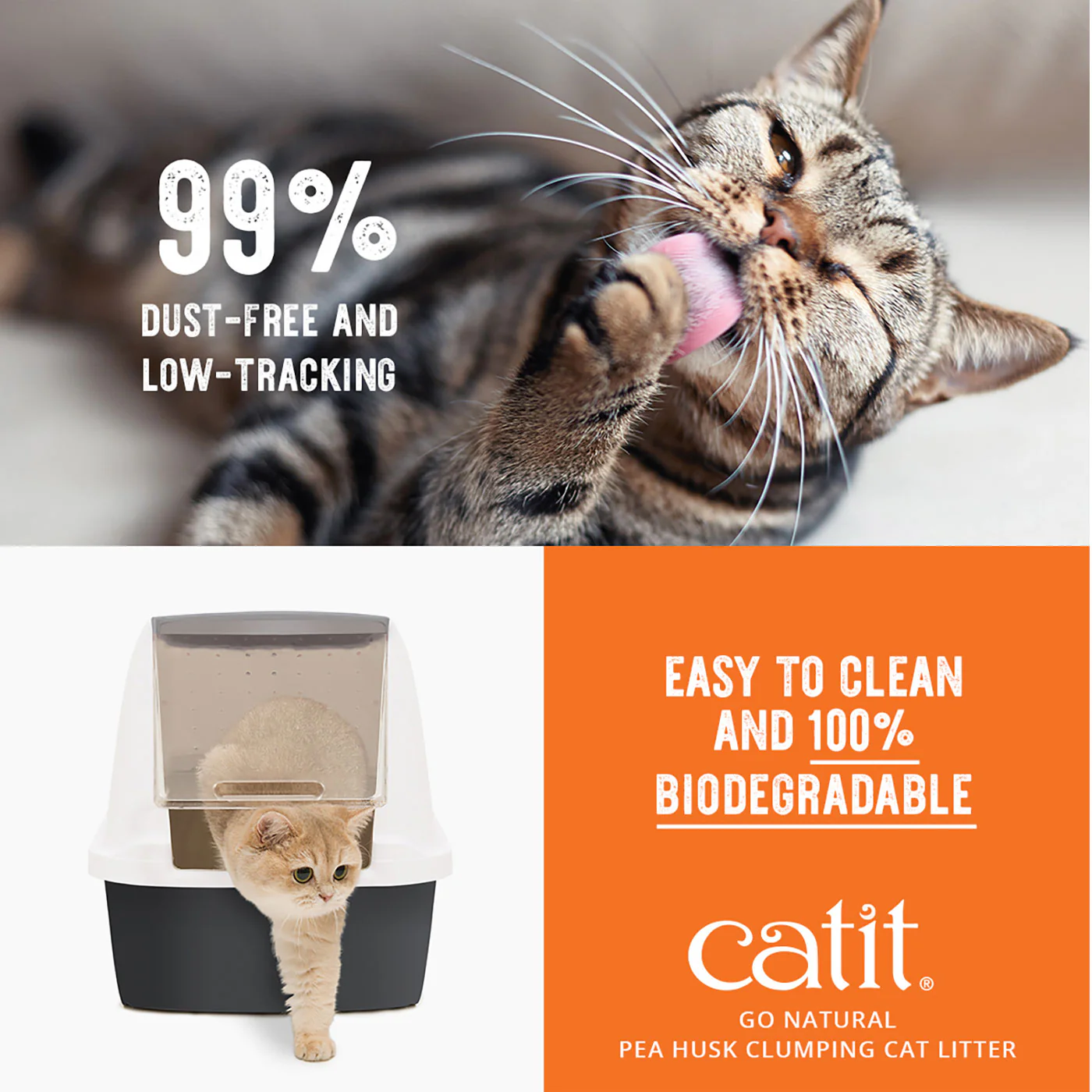 Catit Go Natural Pea Husk Lavender Cat Litter 14 L - Image 3