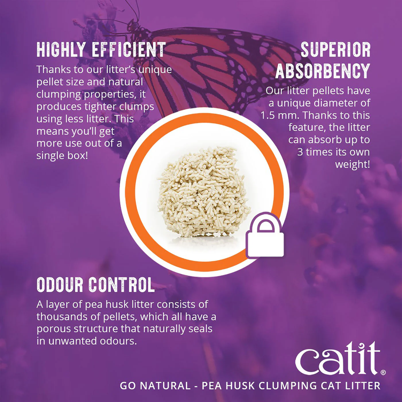 Catit Go Natural Pea Husk Vanilla Cat Litter 14 L - Image 2