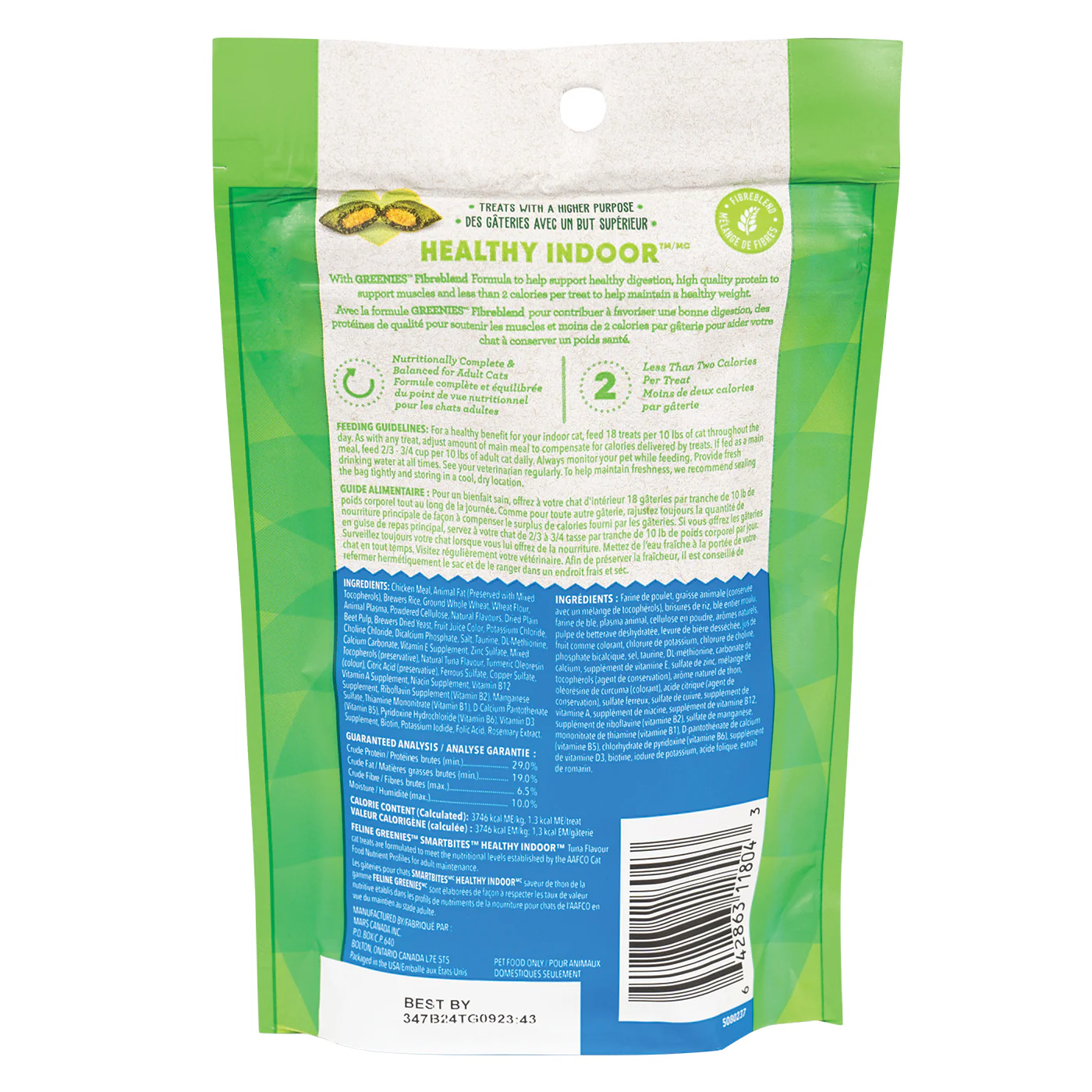 Feline Greenies Smartbites Hairball Control Tuna Cat Treats 60 g - Image 2