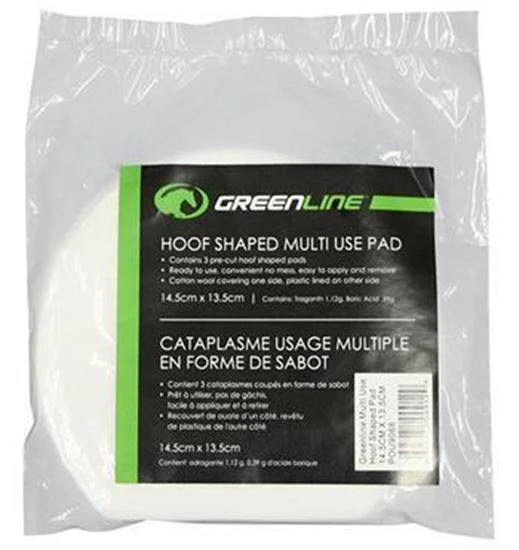 Greenline Multi Use Hoof Shaped Pads - Pack of 3