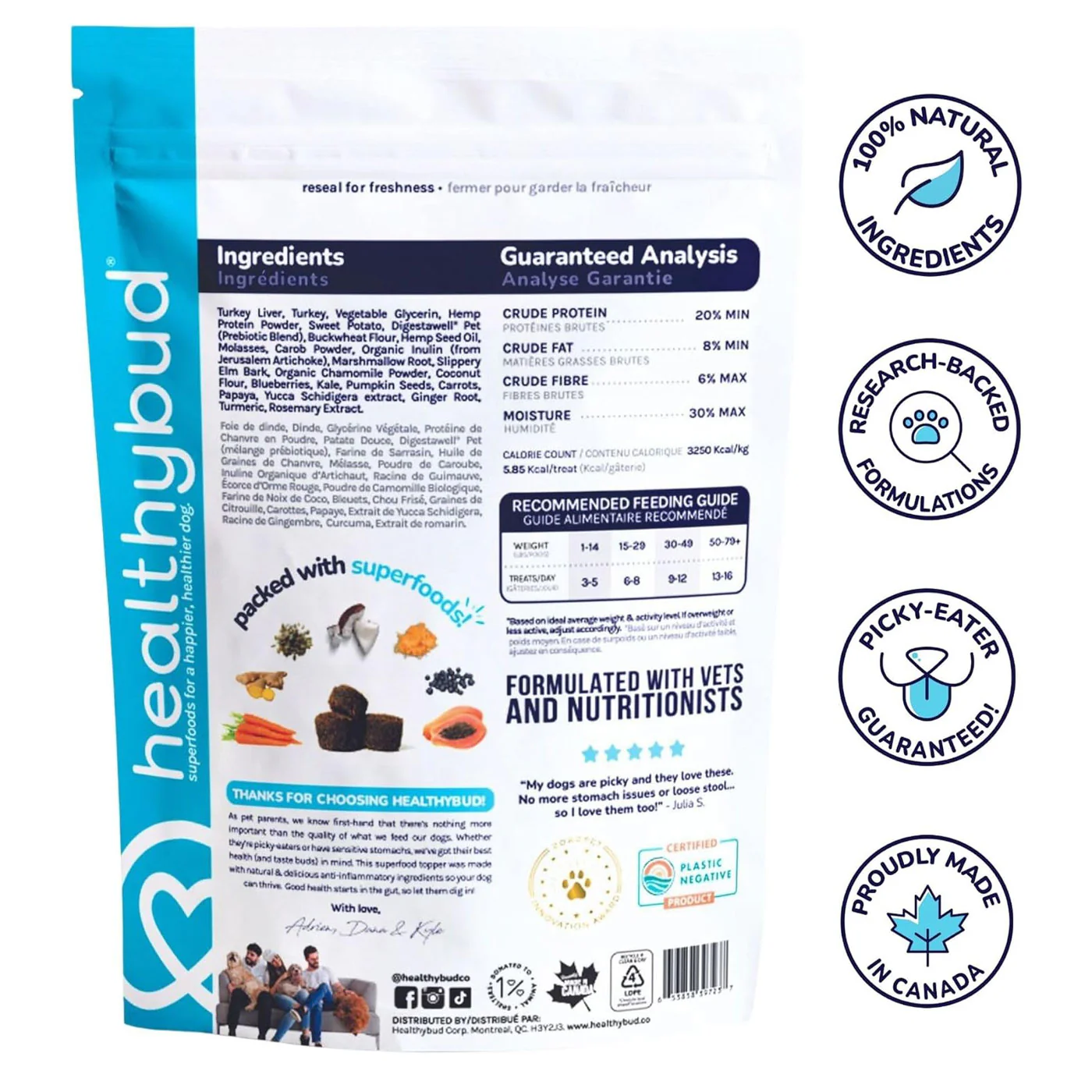 Healthybud Gut Booster Dog Supplement 400 g - Image 2