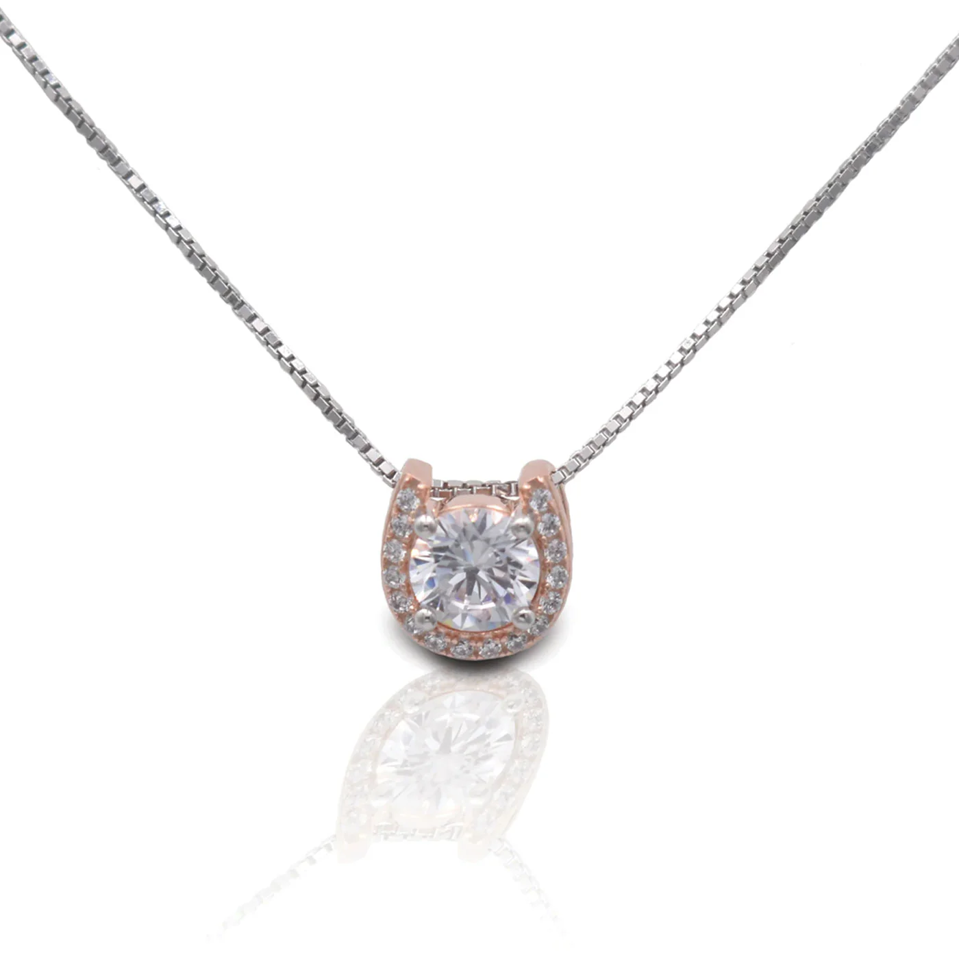Kelly Herd Rose Gold Plated Horseshoe Necklace