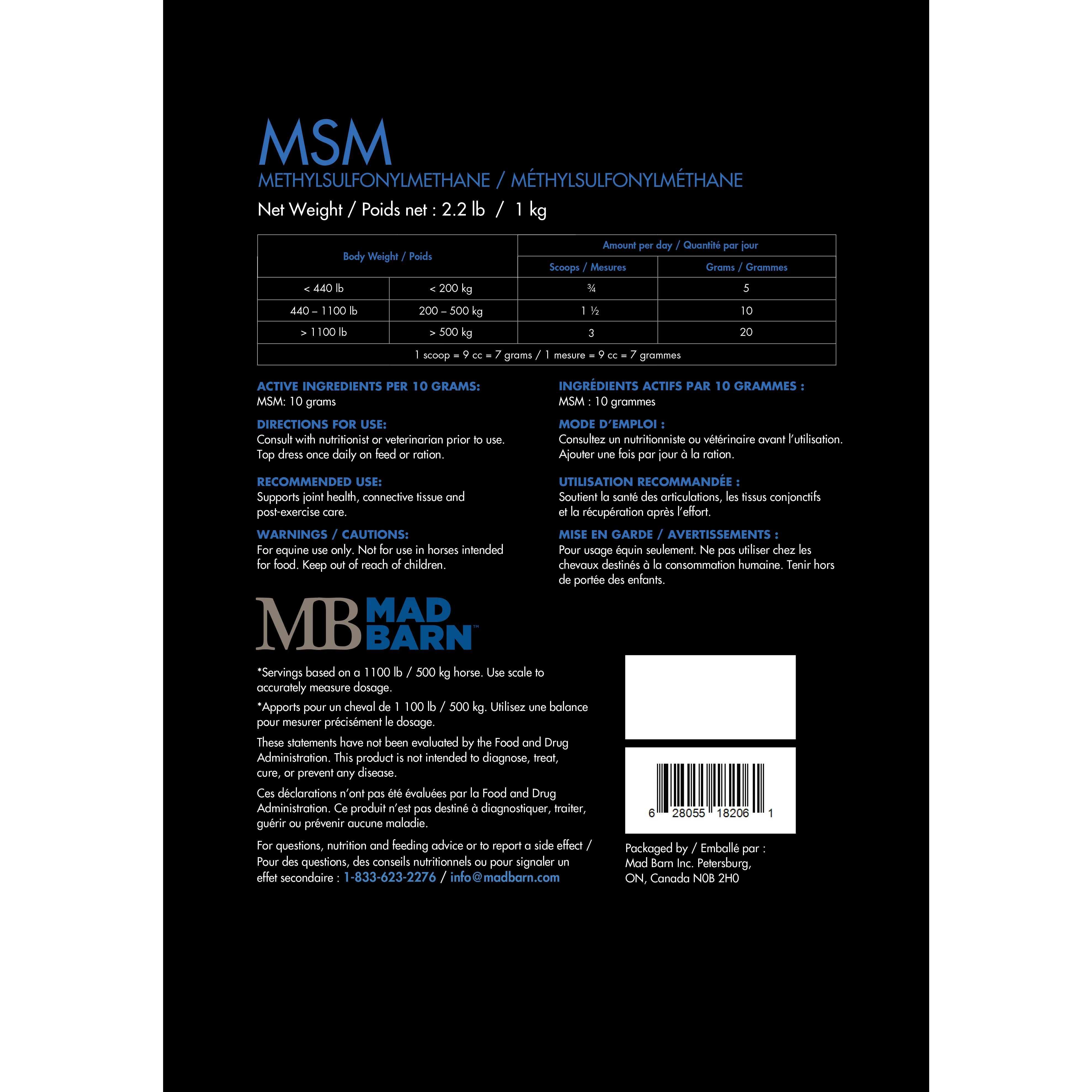 Mad Barn MSM 1 kg - Image 3