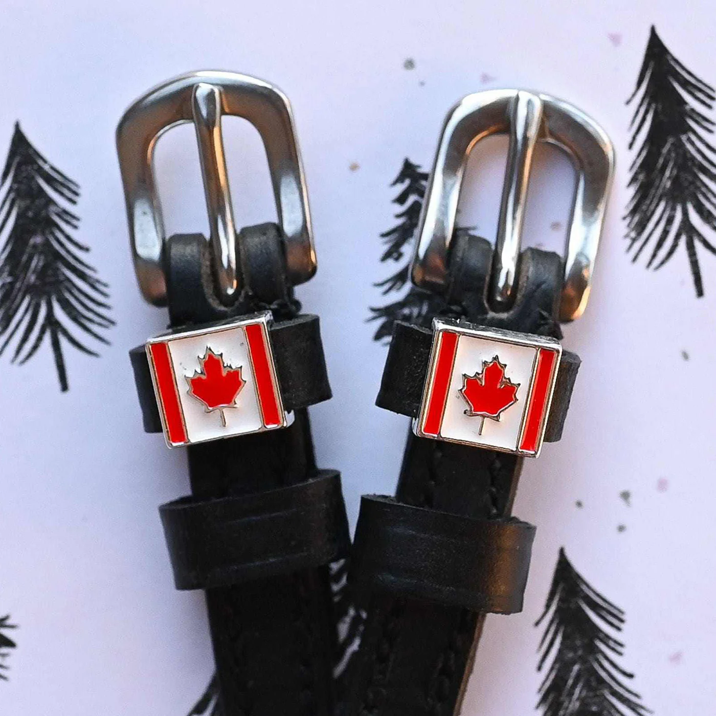 Mane Jane Canada Flag Spur Straps