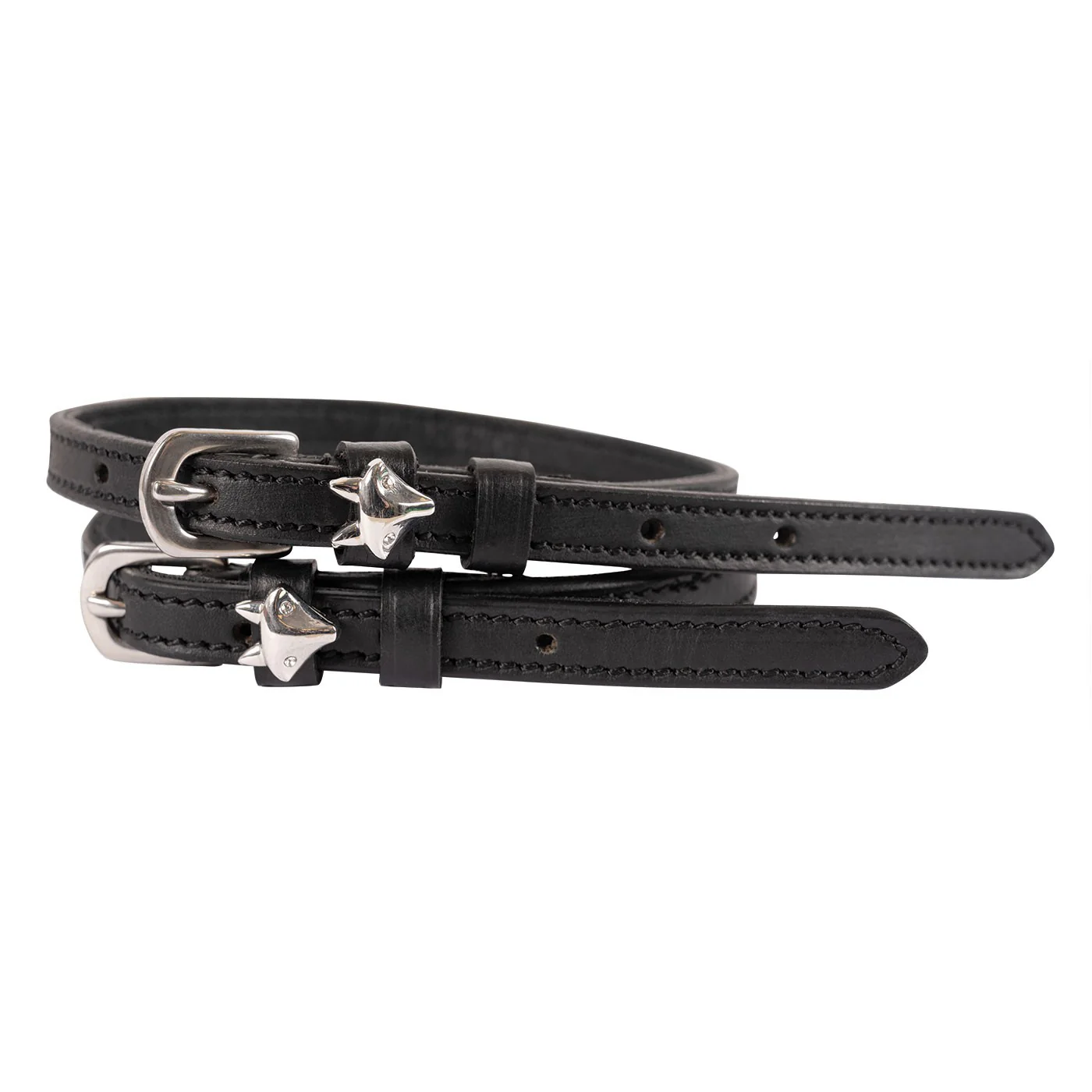 Mane Jane Silver Fox Head Spur Straps - Image 3