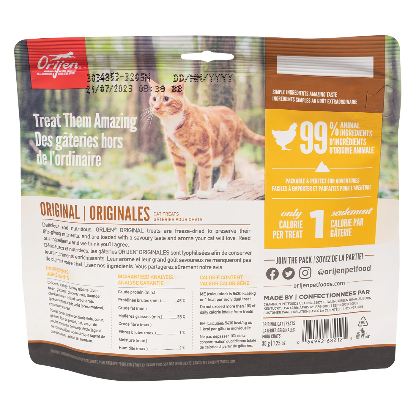 Orijen Freeze Dried Original Cat Treats 35 g - Image 2