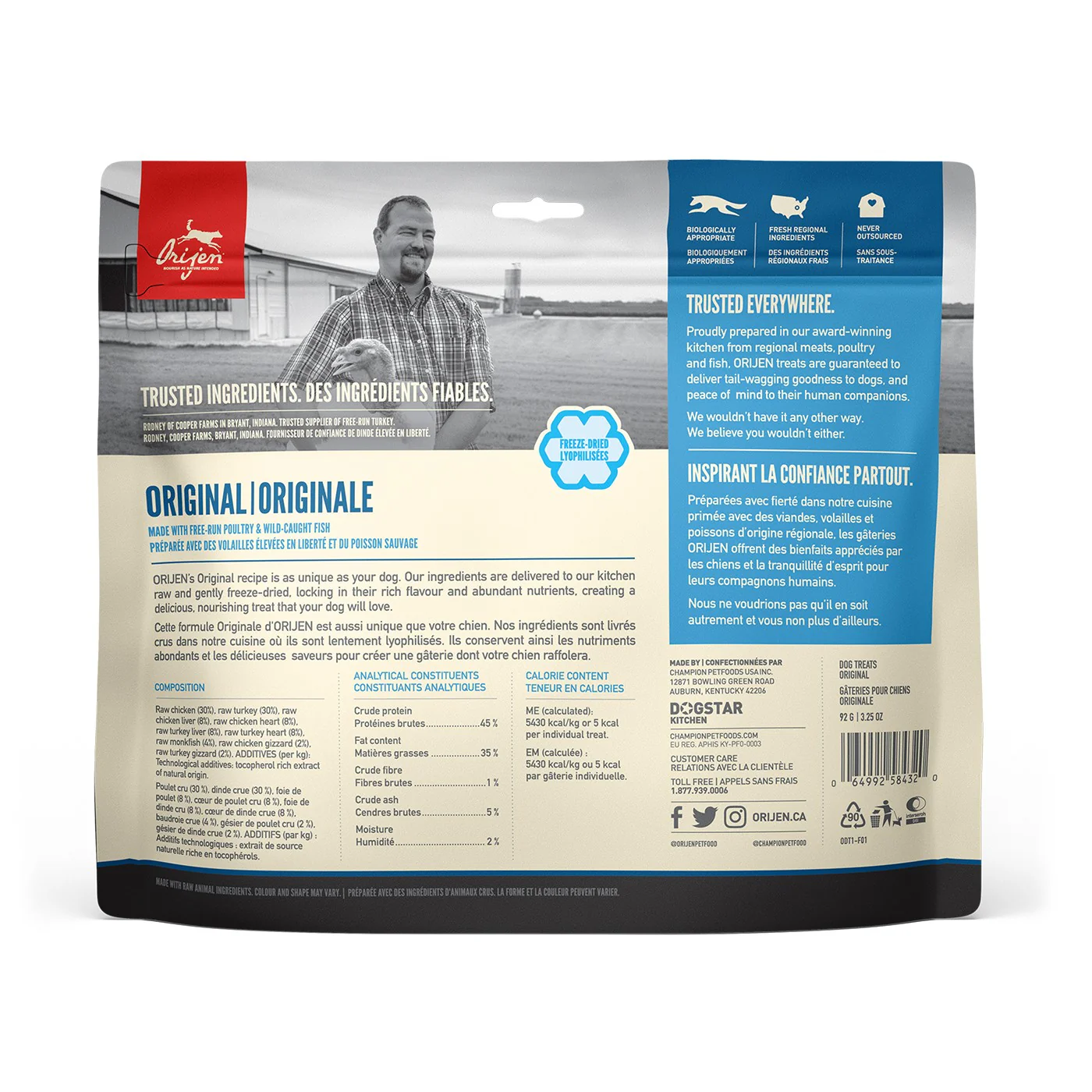 Orijen Freeze Dried Original Dog Treats 92 g - Image 2