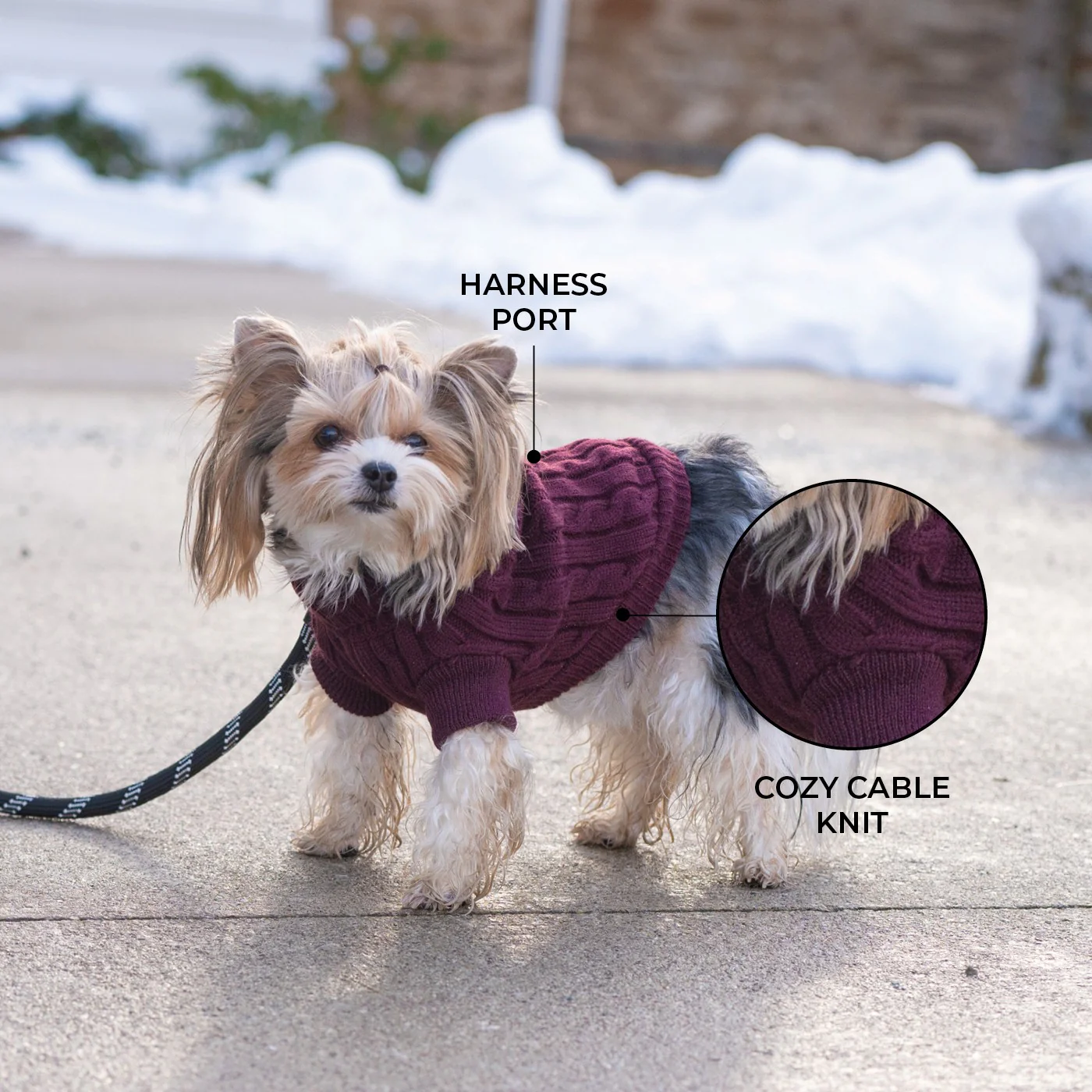 Shedrow K9 Brentwood Cable Knit Dog Sweater - Image 12