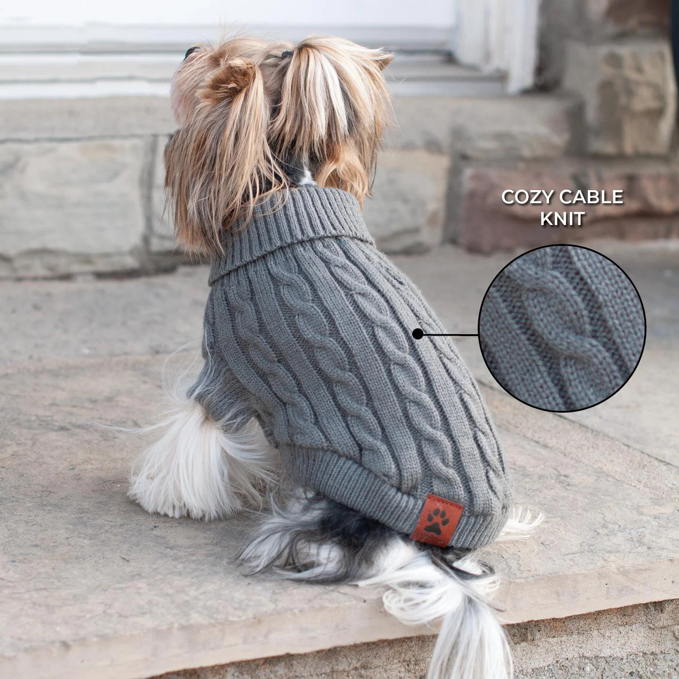 Shedrow K9 Brentwood Cable Knit Dog Sweater - Image 7