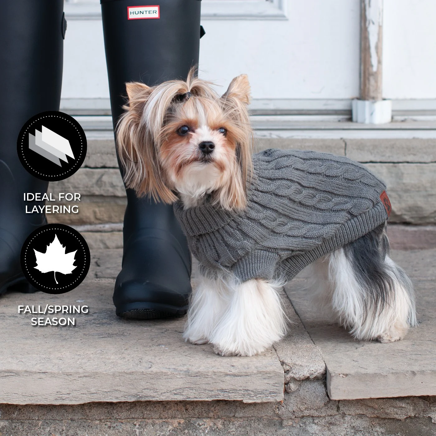 Shedrow K9 Brentwood Cable Knit Dog Sweater - Image 8