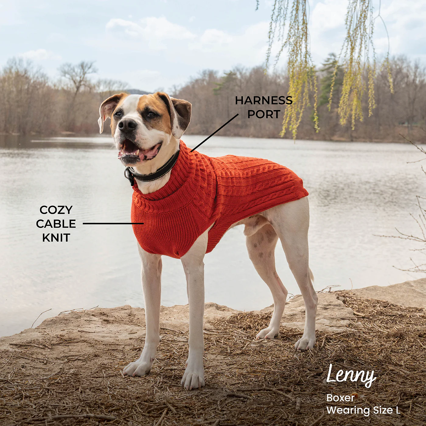 Shedrow K9 Brentwood Cable Knit Dog Sweater Plus - Image 18