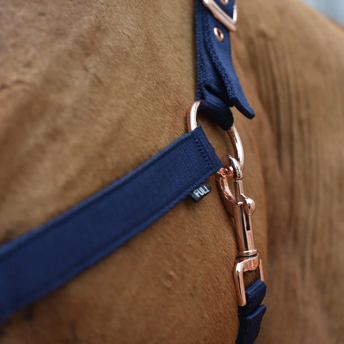 Shedrow Rose Gold Sheepskin Lined Halter - Image 4