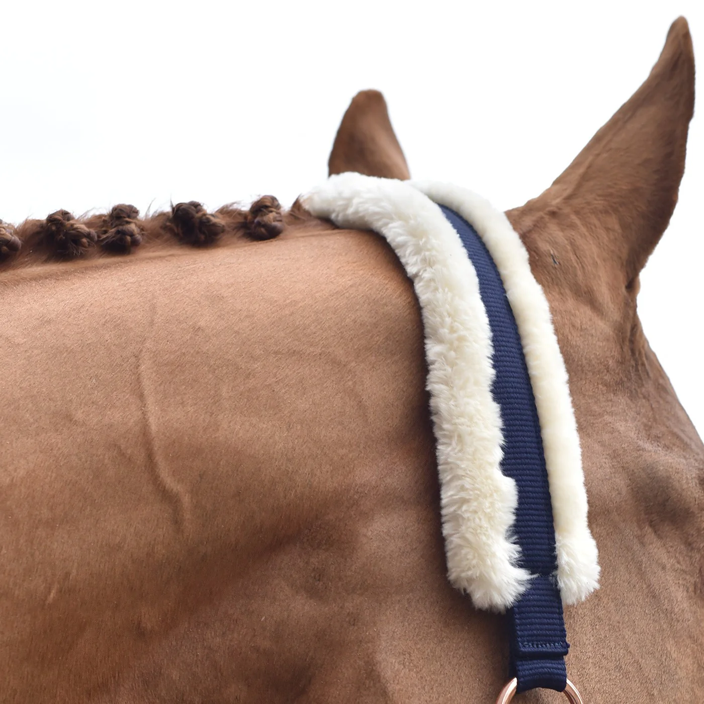Shedrow Rose Gold Sheepskin Lined Halter - Image 7