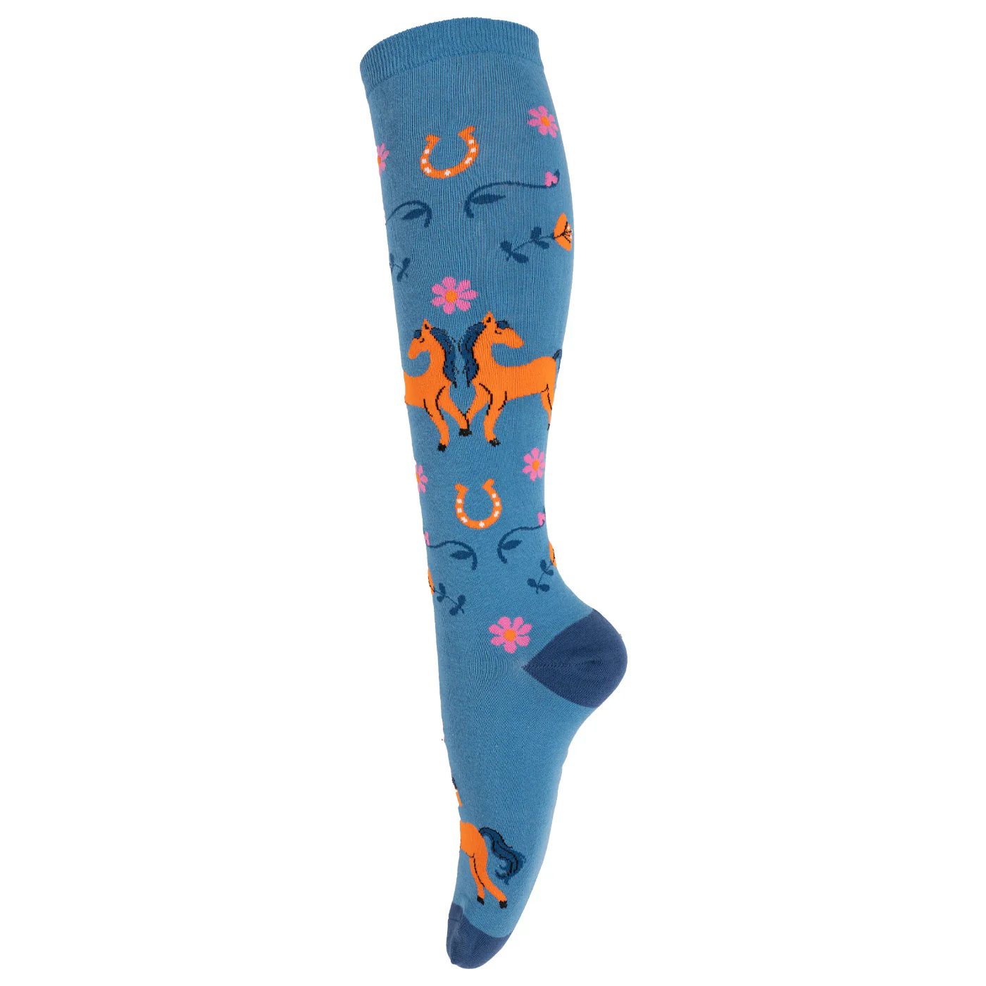 Sock It To Me Stretch-It Flower Horse Knee High Socks