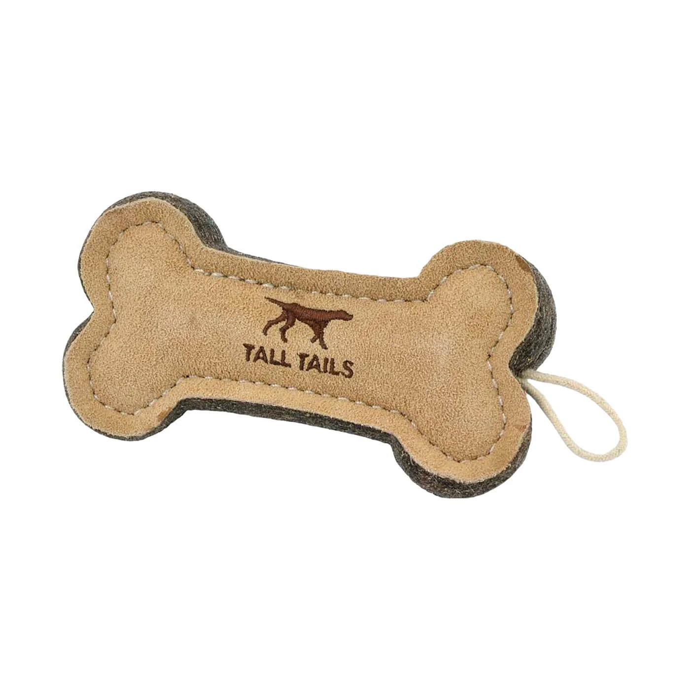 Tall Tails Natural Leather & Wool Bone 15 cm