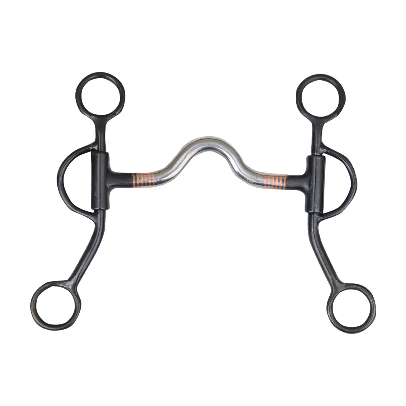 Weaver Black Steel Sweet Iron Curb Bit W/ Medium Port - Image 2