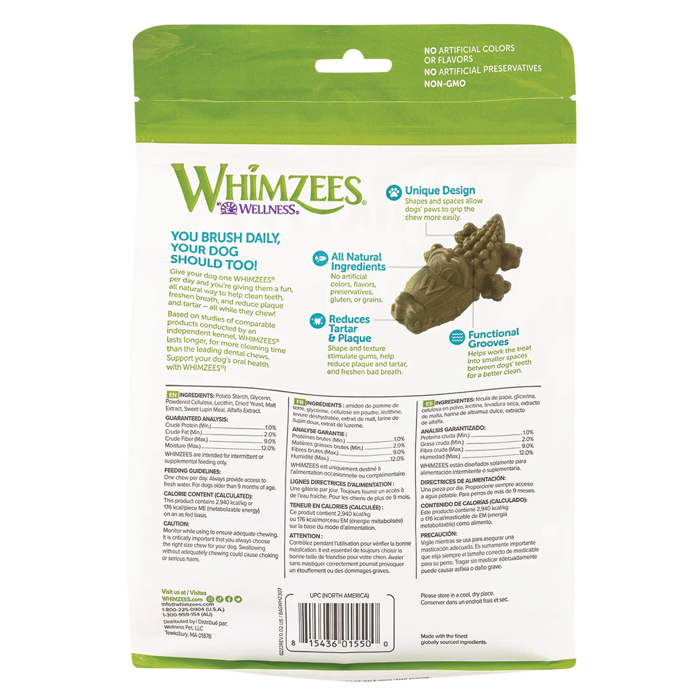 Whimzees Alligator Value Pouch 360 g - Image 2